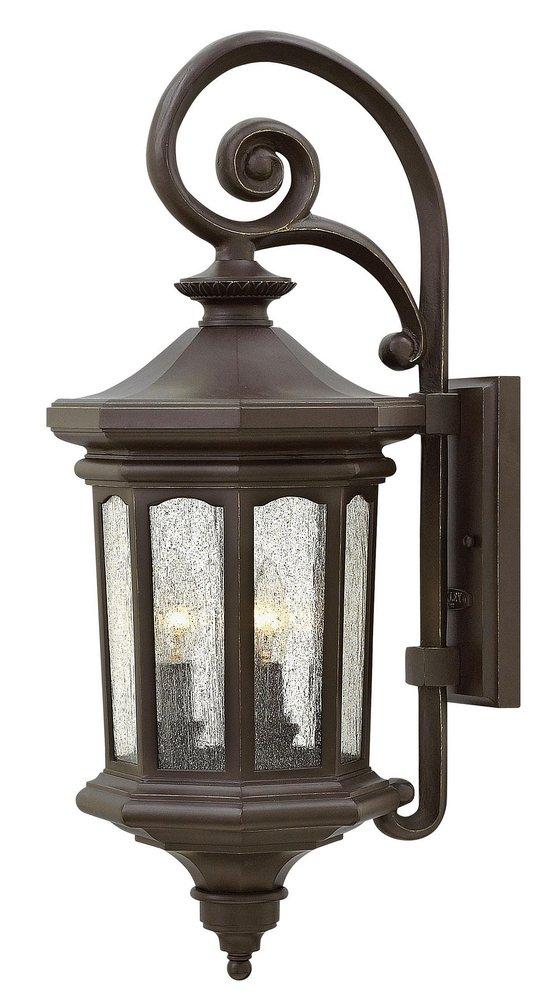 Hinkley Raley 40W 3-Light Candelabra E-12 Base Outdoor Wall Mount Sconce in Oil Rubbed Bronze