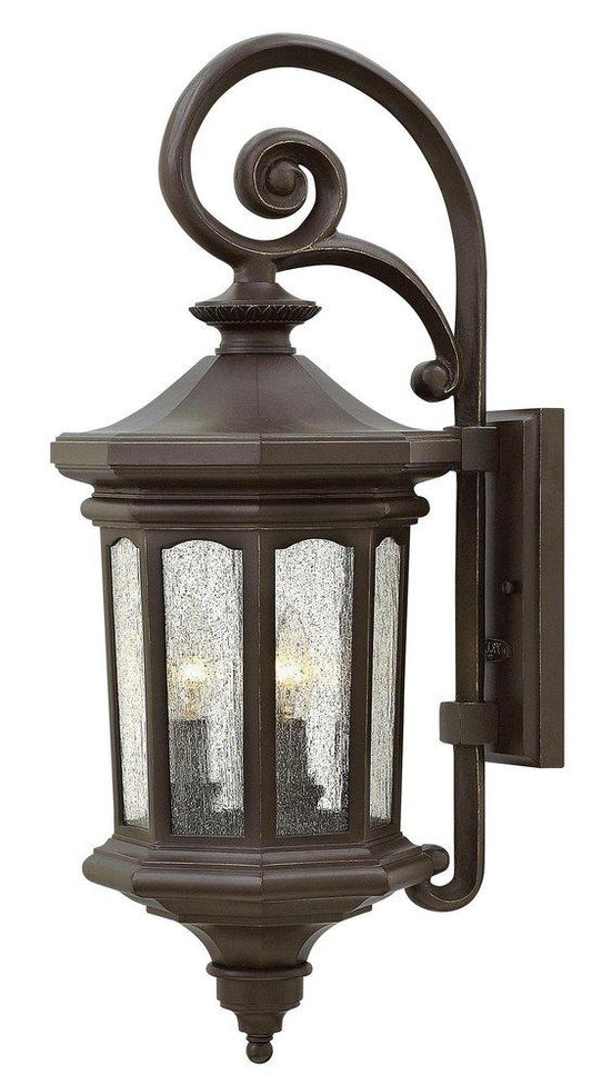 Hinkley Raley 40W 3-Light Candelabra E-12 Base Outdoor Wall Mount Sconce in Oil Rubbed Bronze