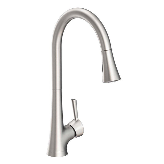 Newport Brass Vespera Single Handle Pull Down Kitchen Faucet in Stainless Steel - PVD