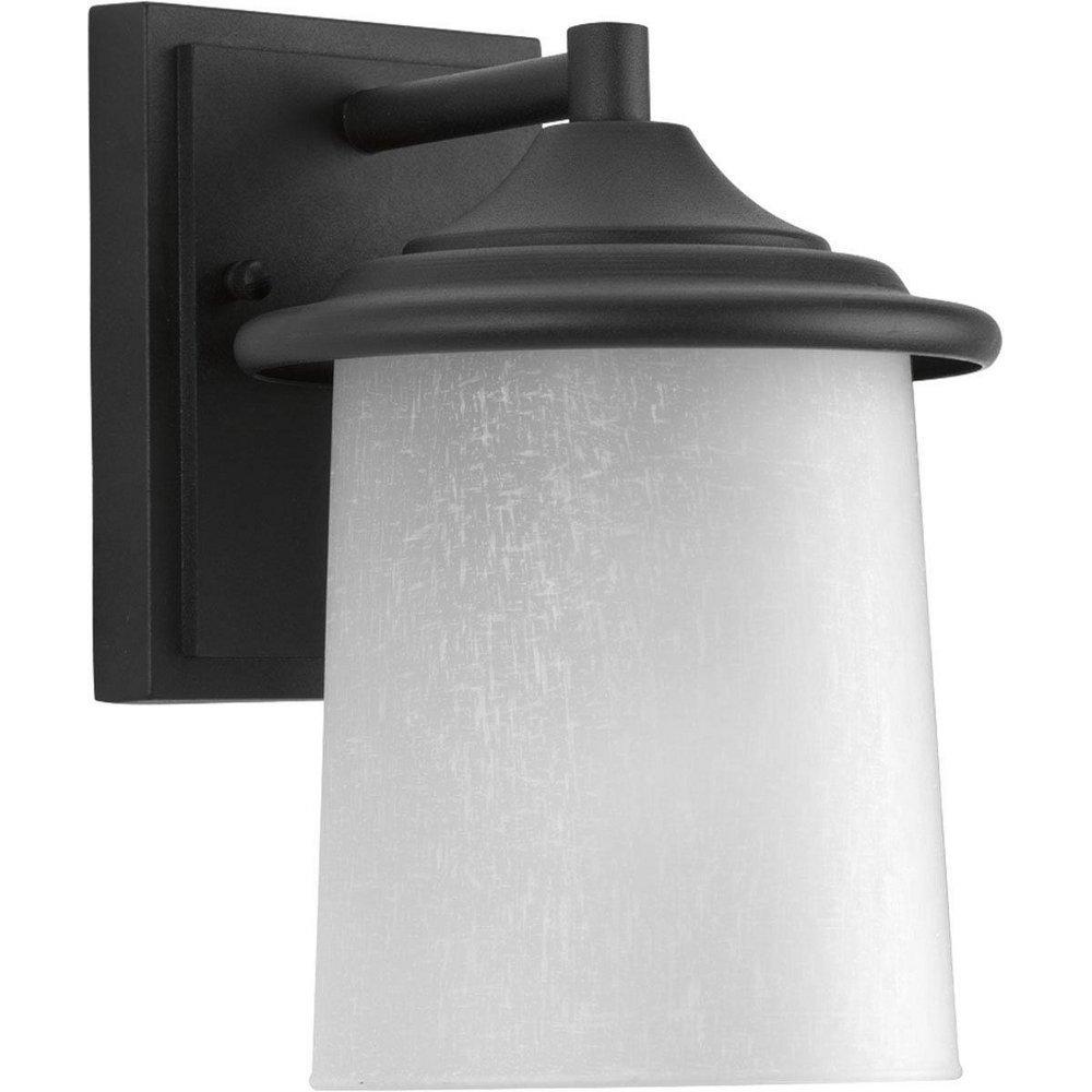 Progress Lighting Essential 8-11/16 in. 100W 1-Light Wall Lantern in Black