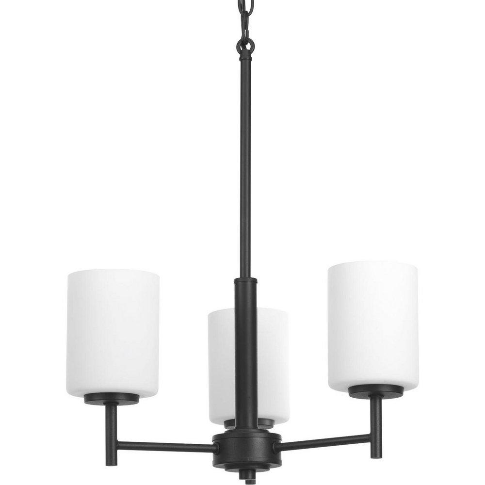 Progress Lighting Replay 100W 3-Light Medium E-26 Incandescent Chandelier in Black