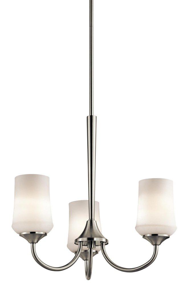 Kichler Lighting Aubrey 300W 3-Light Medium E-26 Incandescent Chandelier in Brushed Nickel