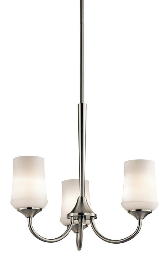 Kichler Lighting Aubrey 300W 3-Light Medium E-26 Incandescent Chandelier in Brushed Nickel
