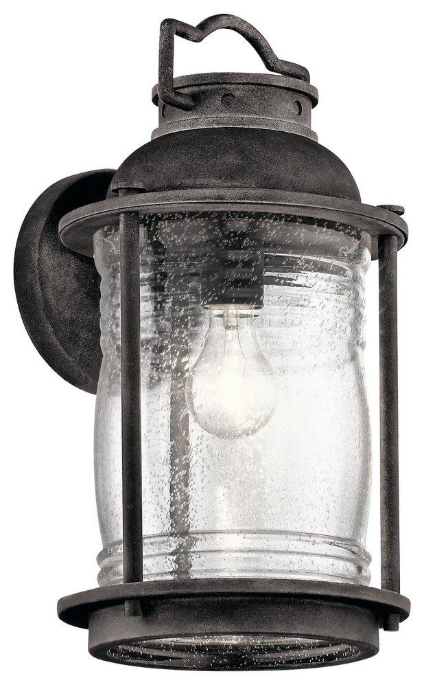 Kichler Lighting Ashland Bay 1-Light Large Outdoor Lantern in Weathered Zinc