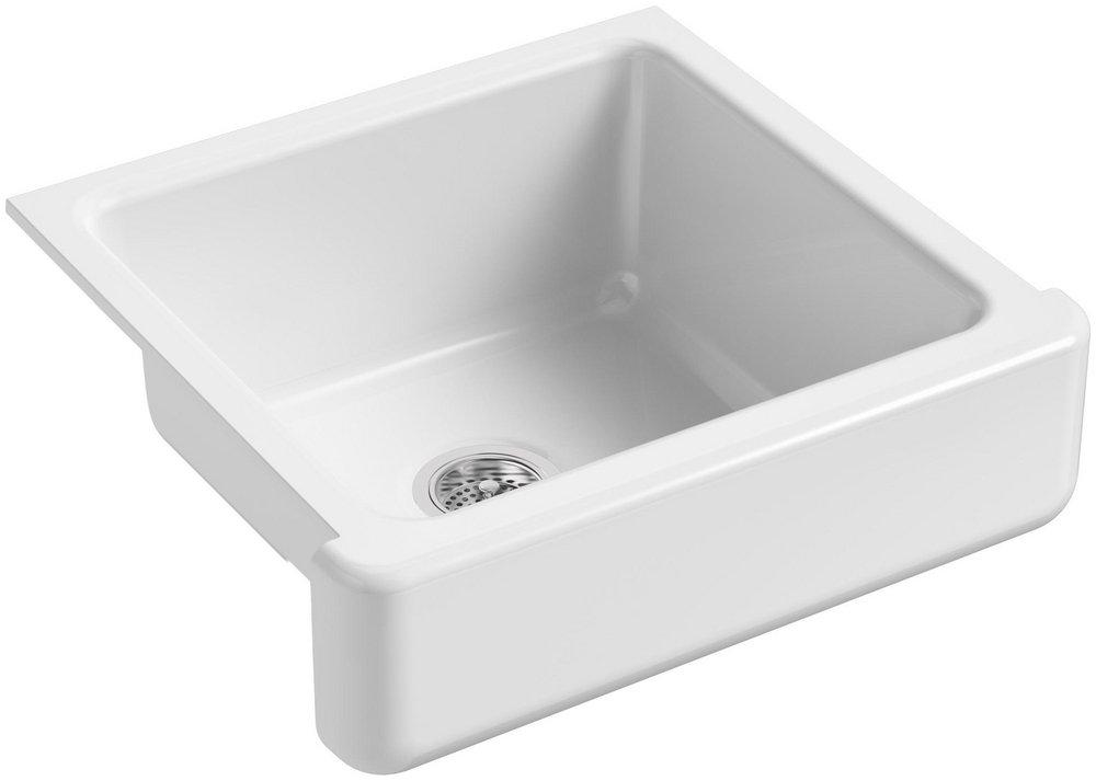 KOHLER Whitehaven® 23-1/2 in. Undermount Cast Iron Single Bowl Kitchen Sink in White