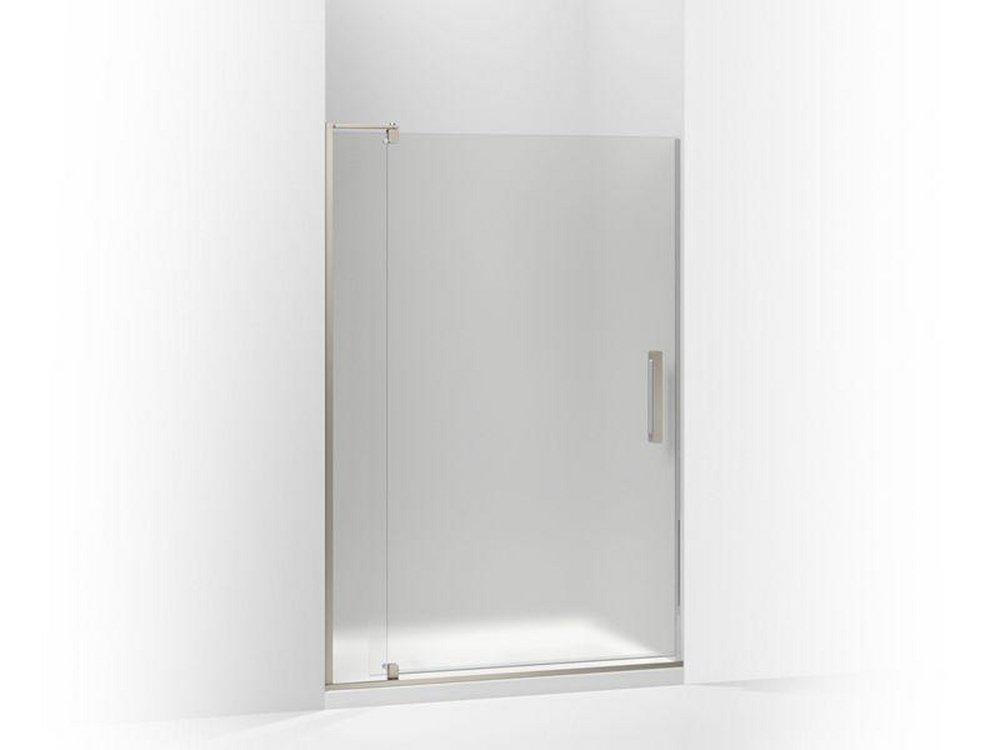 KOHLER Revel® 70 x 48 in. Pivot Shower Door with Frosted Glass in Anodized Brushed Nickel