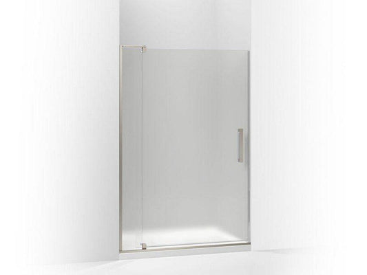KOHLER Revel® 70 x 48 in. Pivot Shower Door with Frosted Glass in Anodized Brushed Nickel