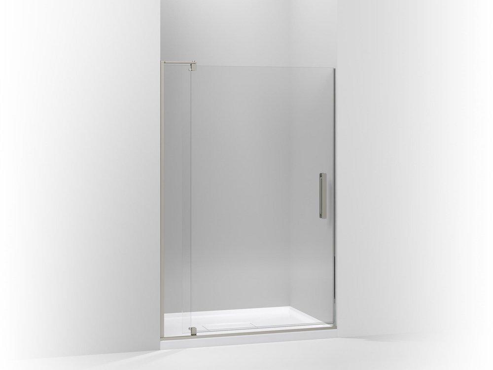KOHLER Revel® Frameless Pivot Shower Door in Anodized Brushed Nickel