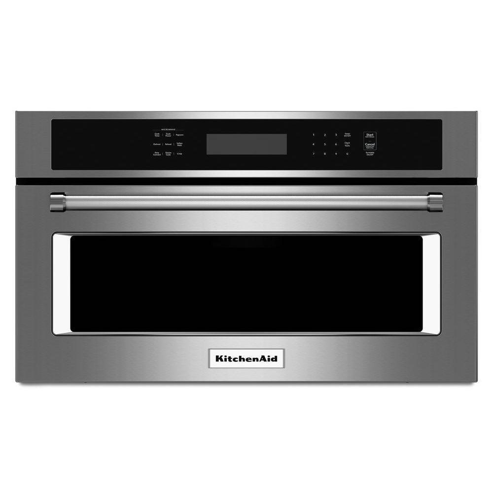 18-1/2 in. 1.4 cu. ft. 900 W Built-In Microwave in PrintShield™ Black Stainless Steel