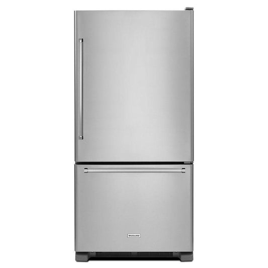29-3/4 in. 18.7 cu. ft. Bottom Mount Freezer Refrigerator in Stainless Steel