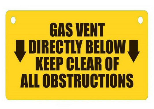 7 in. Gas Vent Sign
