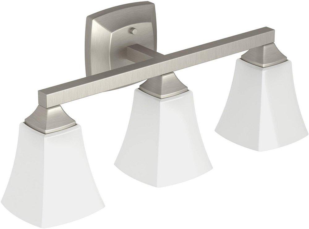 Moen Voss™ 22" 3 Light Bathroom Vanity Light in Brushed Nickel
