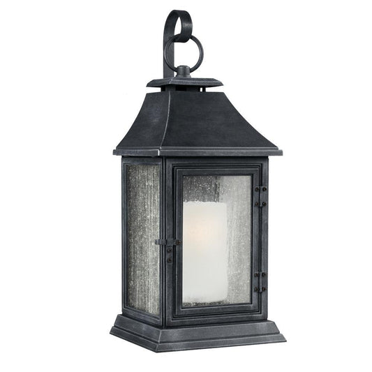 Visual Comfort & Co. Studio Shepherd 1-Light Wall Mount Lantern in Dark Weathered Zinc