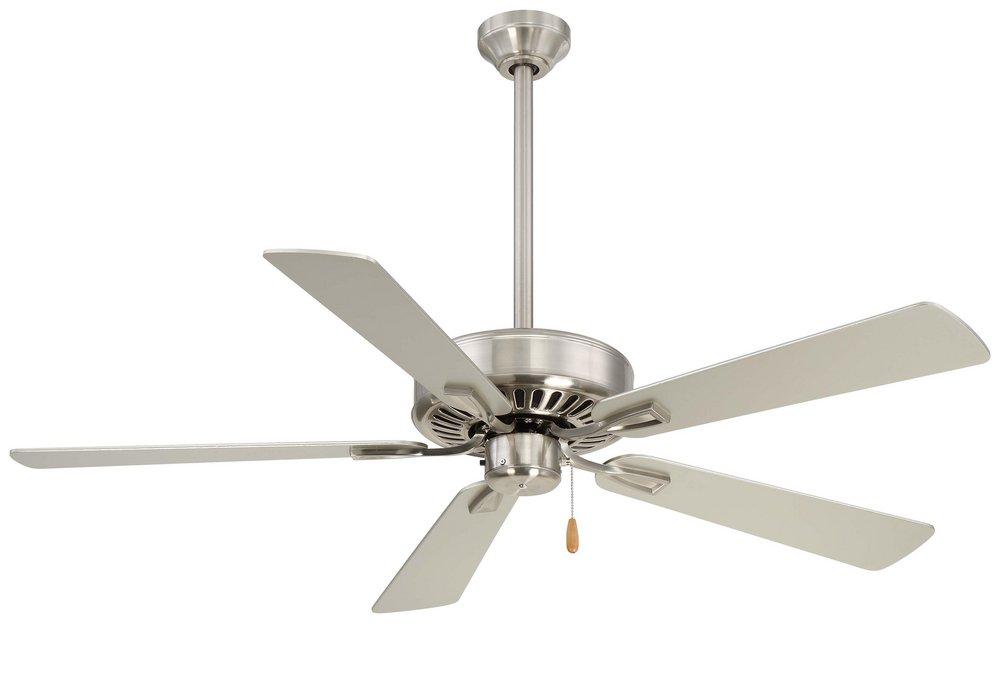 Minka Aire Contractor Plus 52 in. 5-Blade Indoor Ceiling Fan in Brushed Nickel