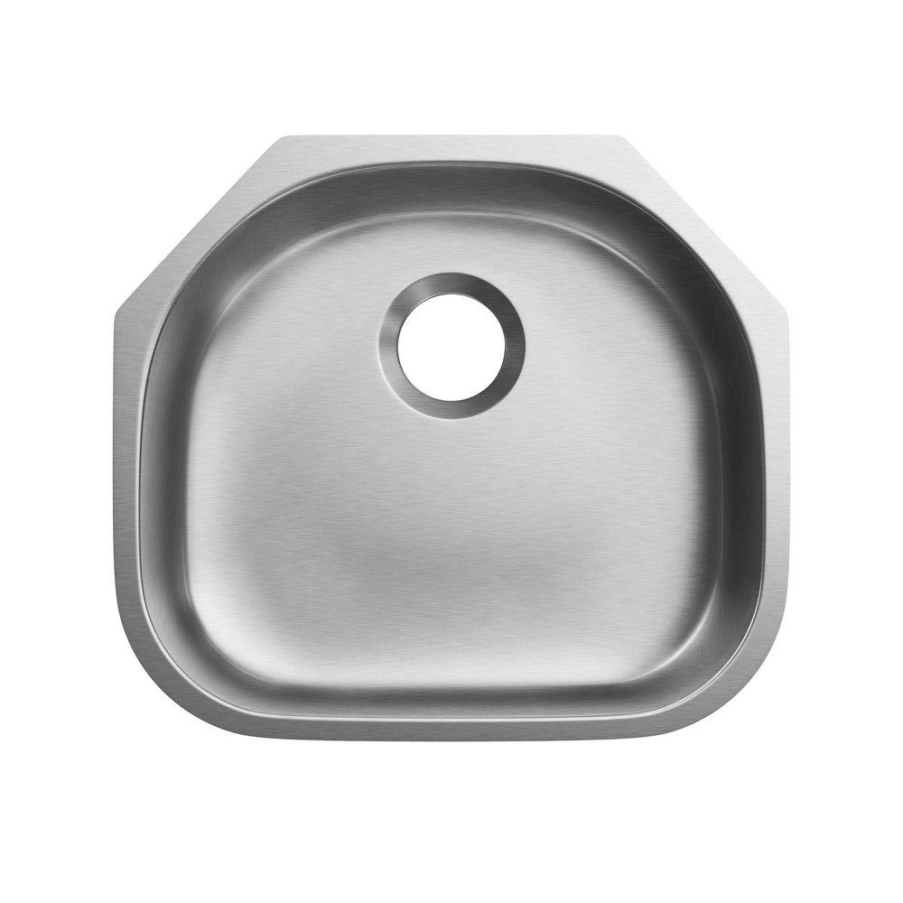 PROFLO® Plomosa 23-3/16 in. Undermount Stainless Steel Single Bowl Kitchen Sink