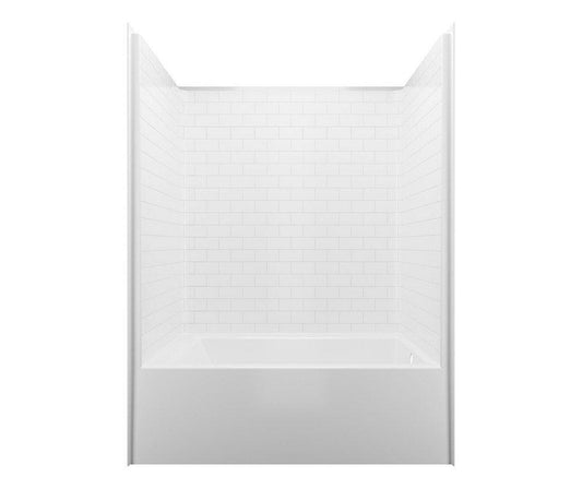 Aquatic Everyday 60 x 42 in. Tub & Shower Unit with Right Drain in White
