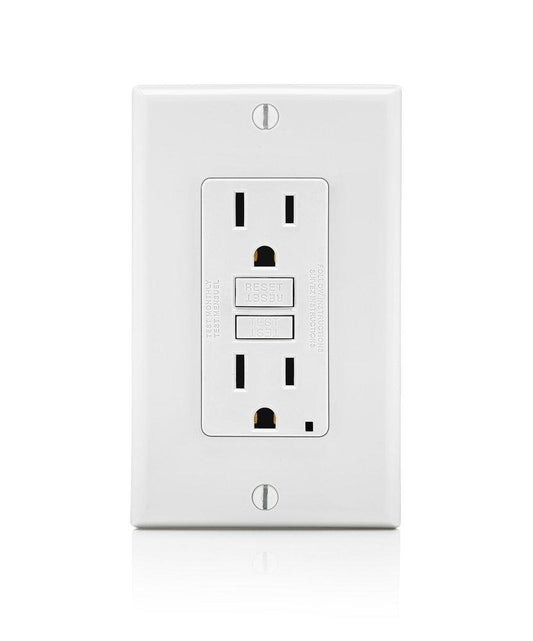 LEVITON SmartlockPro® 15A 125V Duplex GFCI Outlet in White