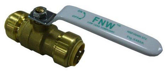 FNW® Figure X485A 1/2 in. Brass Full Port Push 200# Ball Valve