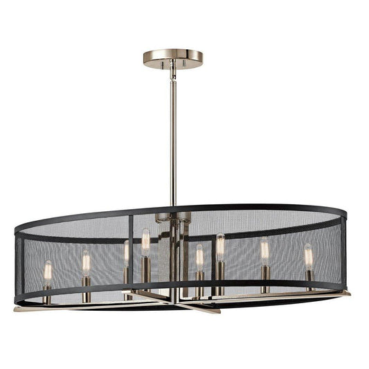 Kichler Lighting Titus 60W 8-Light Chandelier in Polished Nickel