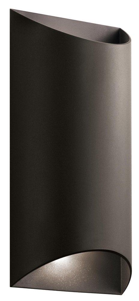 Kichler Lighting Wesley 14 in. 16W 2-Light Outdoor Wall Lantern in Textured Architectural Bronze