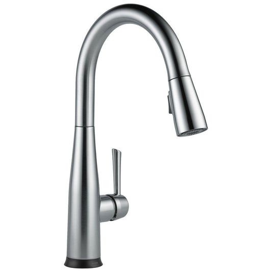 Delta Faucet Essa® Single Handle Pull Down Kitchen Faucet with Touch Activation in Arctic Stainless