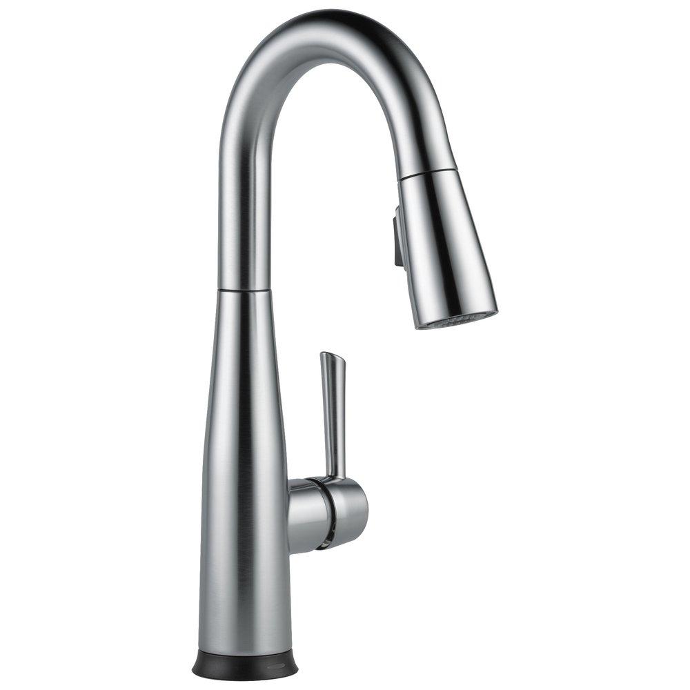 Delta Faucet Essa® Single Handle Pull Down Bar Faucet in Arctic Stainless