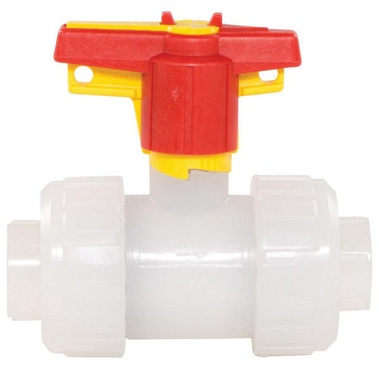 Orion Whiteline® 1/2 in. Plastic Union Socket Weld Ball Valve