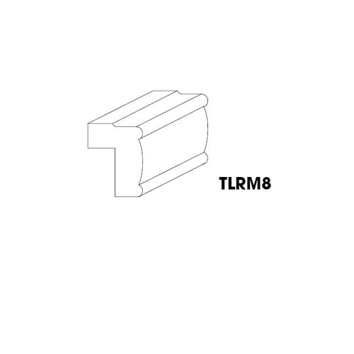 AW-TLRM8 ( (AW-GW-TW-PW) Light Rail Molding 1-1/2"x2-1/4"x96" )