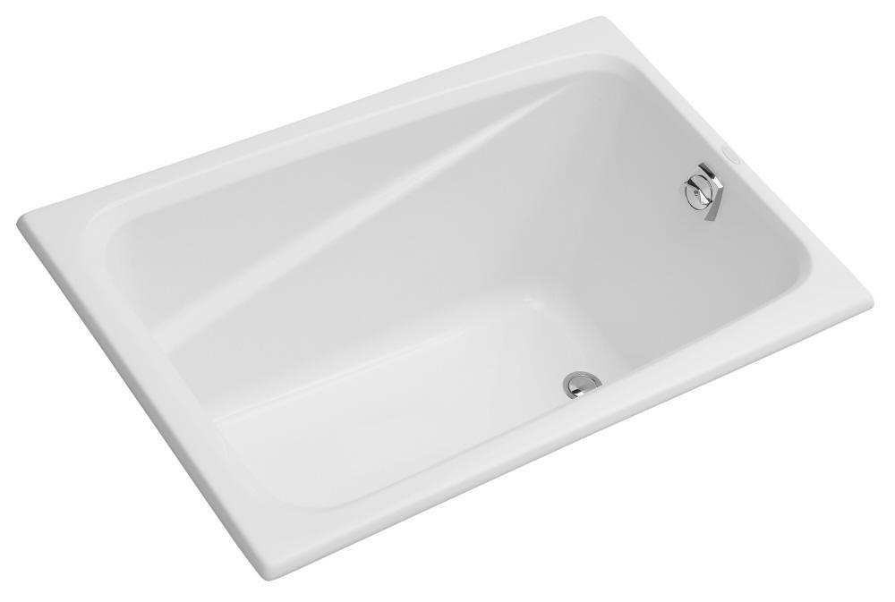 KOHLER Greek® 48 x 32 in. Soaker Drop-In Bathtub with Reversible Drain in White