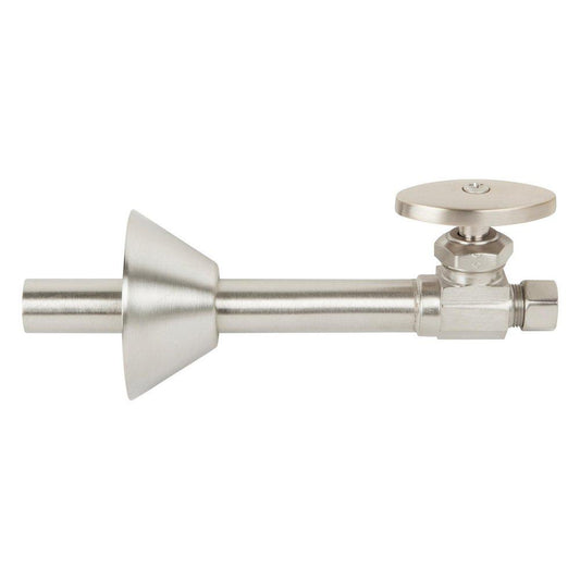 Brasstech Model 417 1/2 x 3/8 in. Sweat x OD Compression Oval Straight Supply Stop Valve in Satin Nickel - PVD