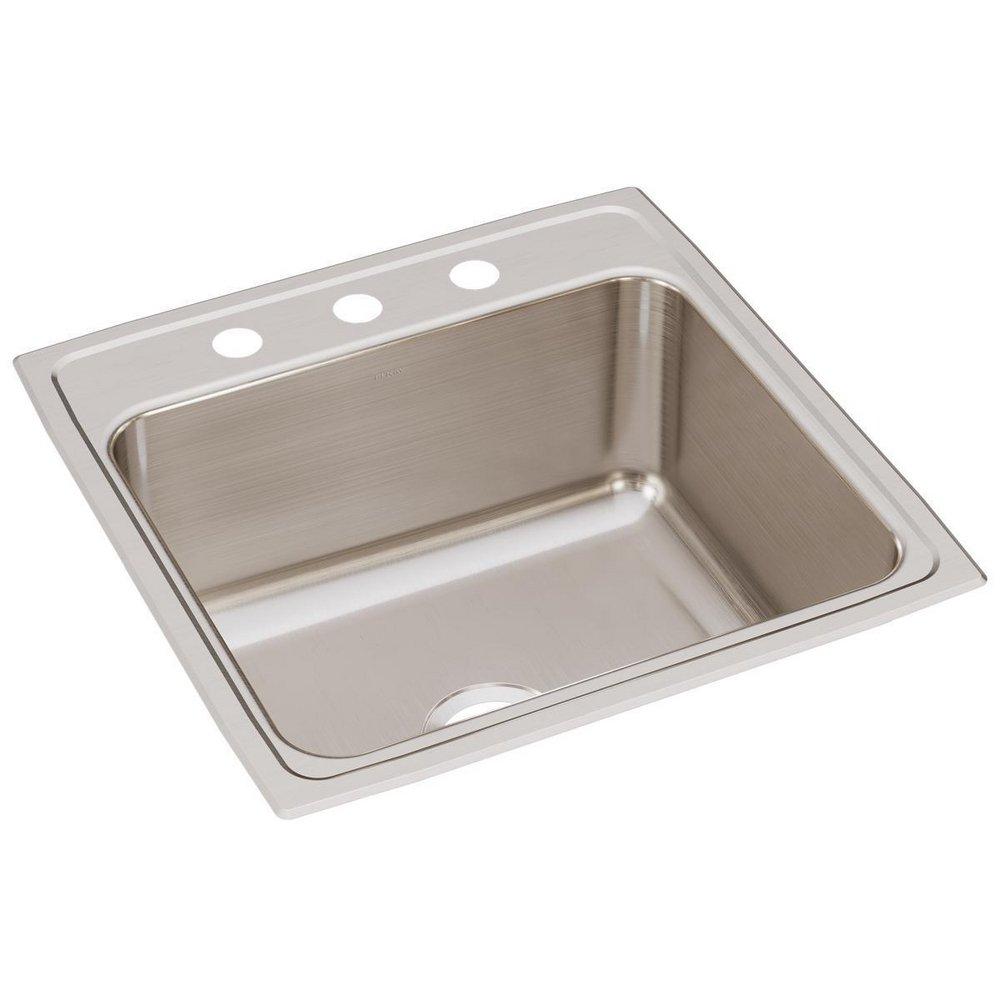 Elkay Lustertone® 22 in. Drop-in Stainless Steel Single Bowl Kitchen Sink in Lustrous Satin