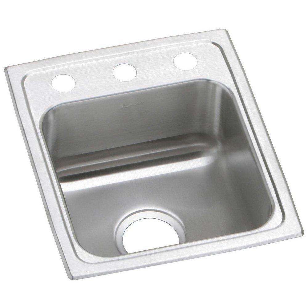 Elkay Celebrity® 15 in. Drop-in Stainless Steel Single Bowl Kitchen Sink in Brushed Satin