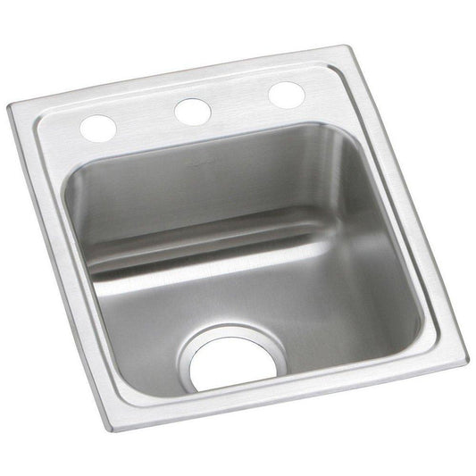 Elkay Celebrity® 15 in. Drop-in Stainless Steel Single Bowl Kitchen Sink in Brushed Satin