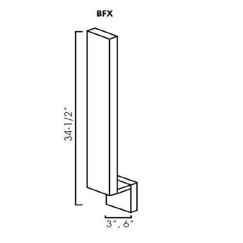 AW-BF3-3/4 ( (AW-GW-TW-PW) Base Filler 3"Wx3/4"Dx34.5"H )