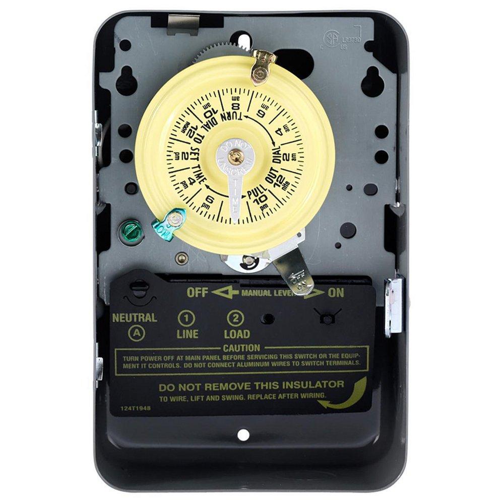 Intermatic T100 Series 40 Amp 120 V 24 Hour Single Pole Single Throw Timer
