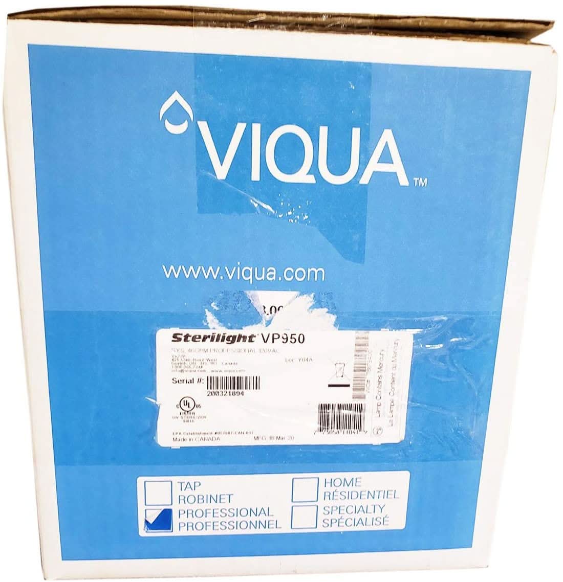 VP950 UltraViolet Water Disinfection System by Viqua