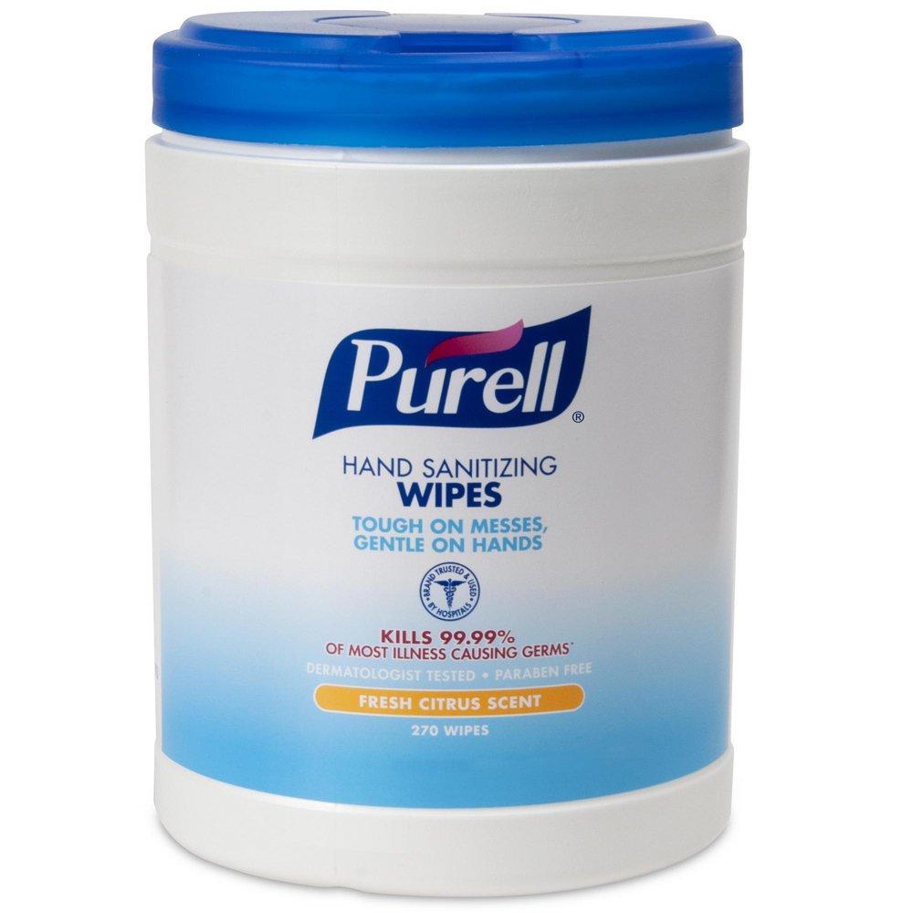 Hand Sanitizing Wipes, 270/Container