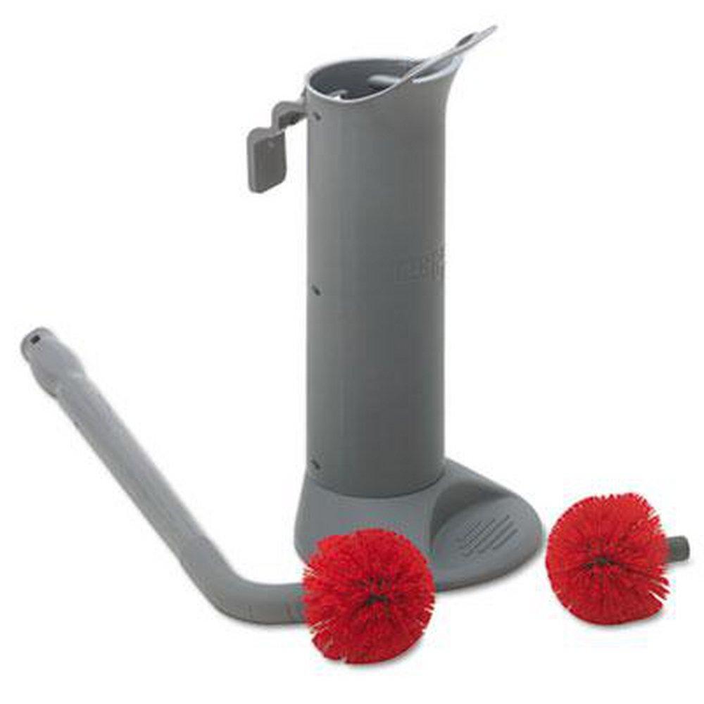 Unger Ergo Ergo-Toilet Bowl Brush System with Holder in Grey