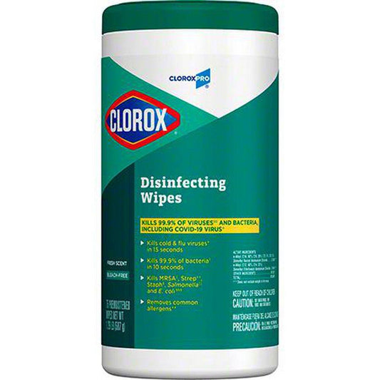Disinfecting Wipes 7" x 8" in Fresh Scent (75 Wipes/Can, 6/Case)