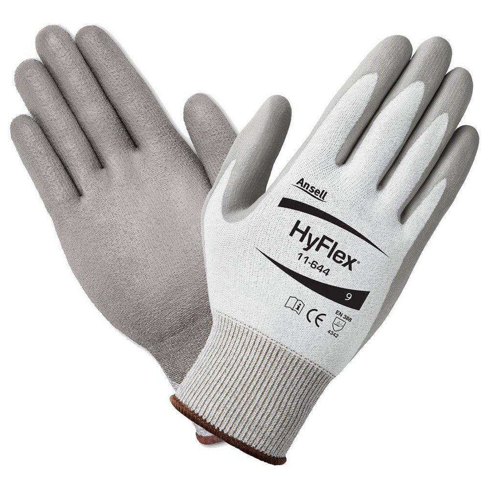 HyFlex® 11-644 Series Size 11 Light Duty Cut Resistant Gloves with Knit Wrist, HPPE Lined, and Polyurethane Palm Coating
