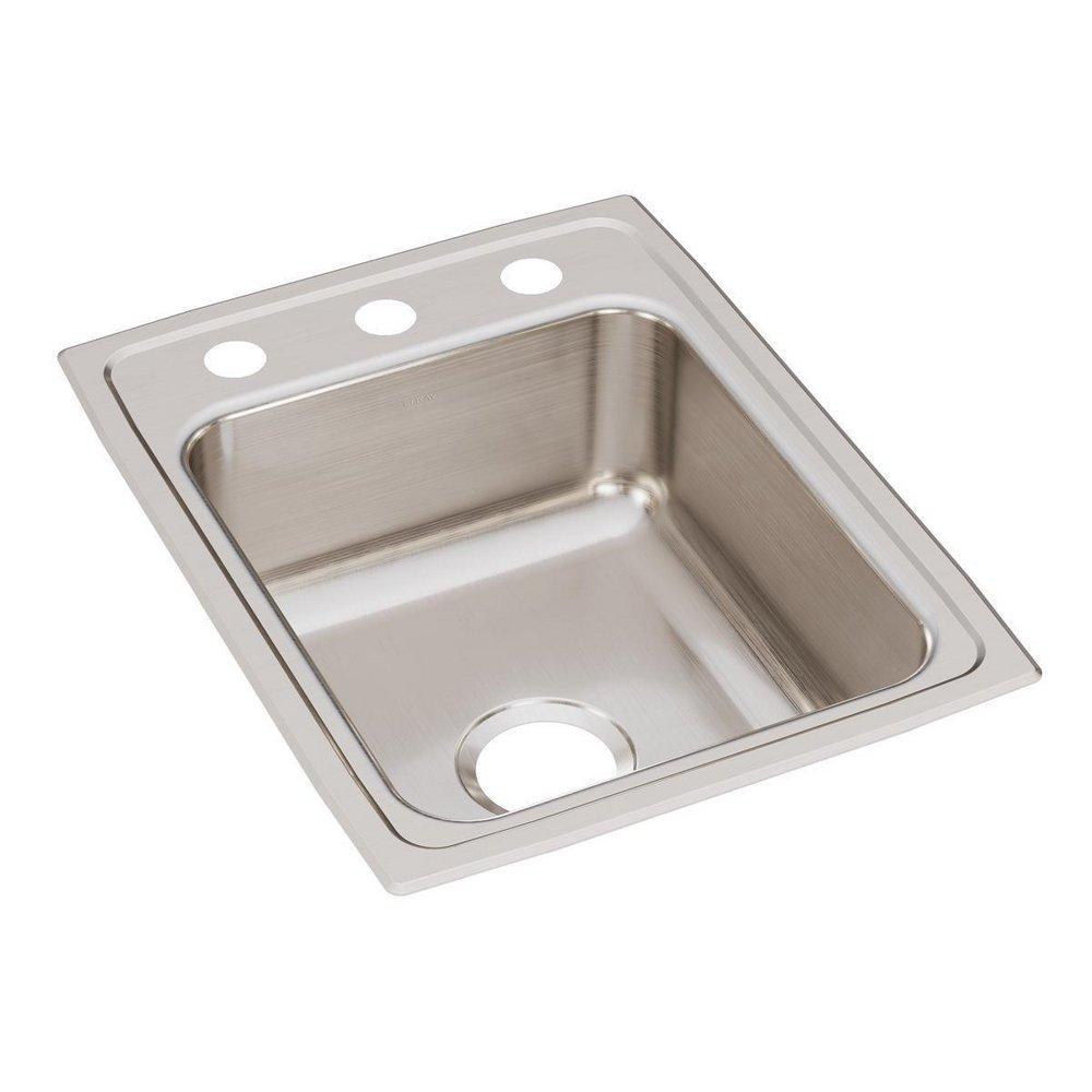 Elkay Lustertone® 17 in. Drop-in Stainless Steel Single Bowl Kitchen Sink in Lustrous Satin