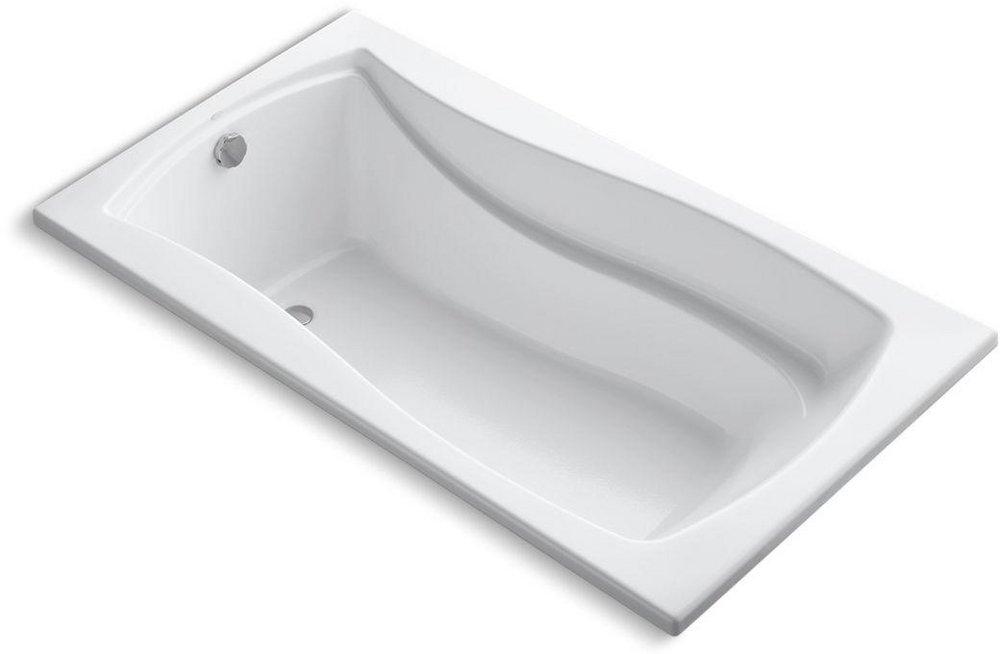 KOHLER Mariposa® 66 x 36 in. Soaker Drop-In Bathtub with Reversible Drain in White