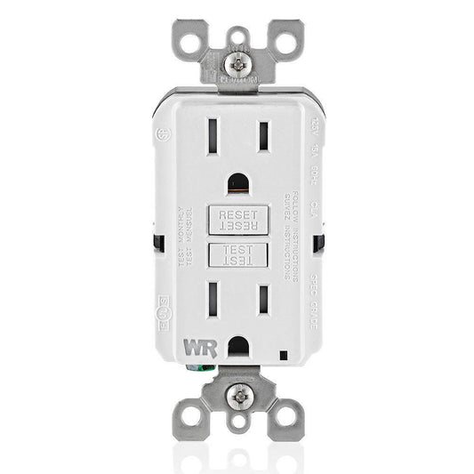 LEVITON SmartlockPro® 15A 125V Duplex Tamper-Resistant GFCI Receptacle in White