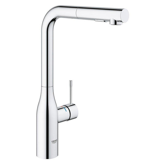 GROHE Essence Single Handle Pull Down Kitchen Faucet in StarLight Chrome