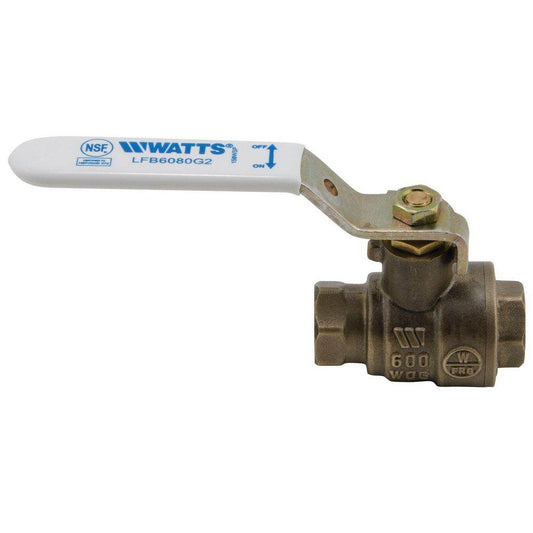 Watts Series LFB6081G2 1-1/2 in. Forged Bronze Full Port Solder 600# Ball Valve