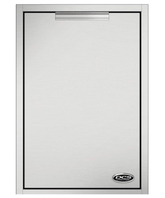 Outdoor Trash and Recycle Bin in Brushed Stainless Steel