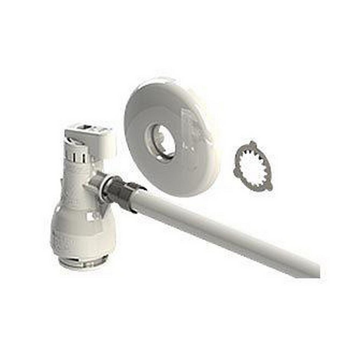 LSP Products Group Aquaflo® 1/2 in Push Handle Straight Supply Stop Valve in White