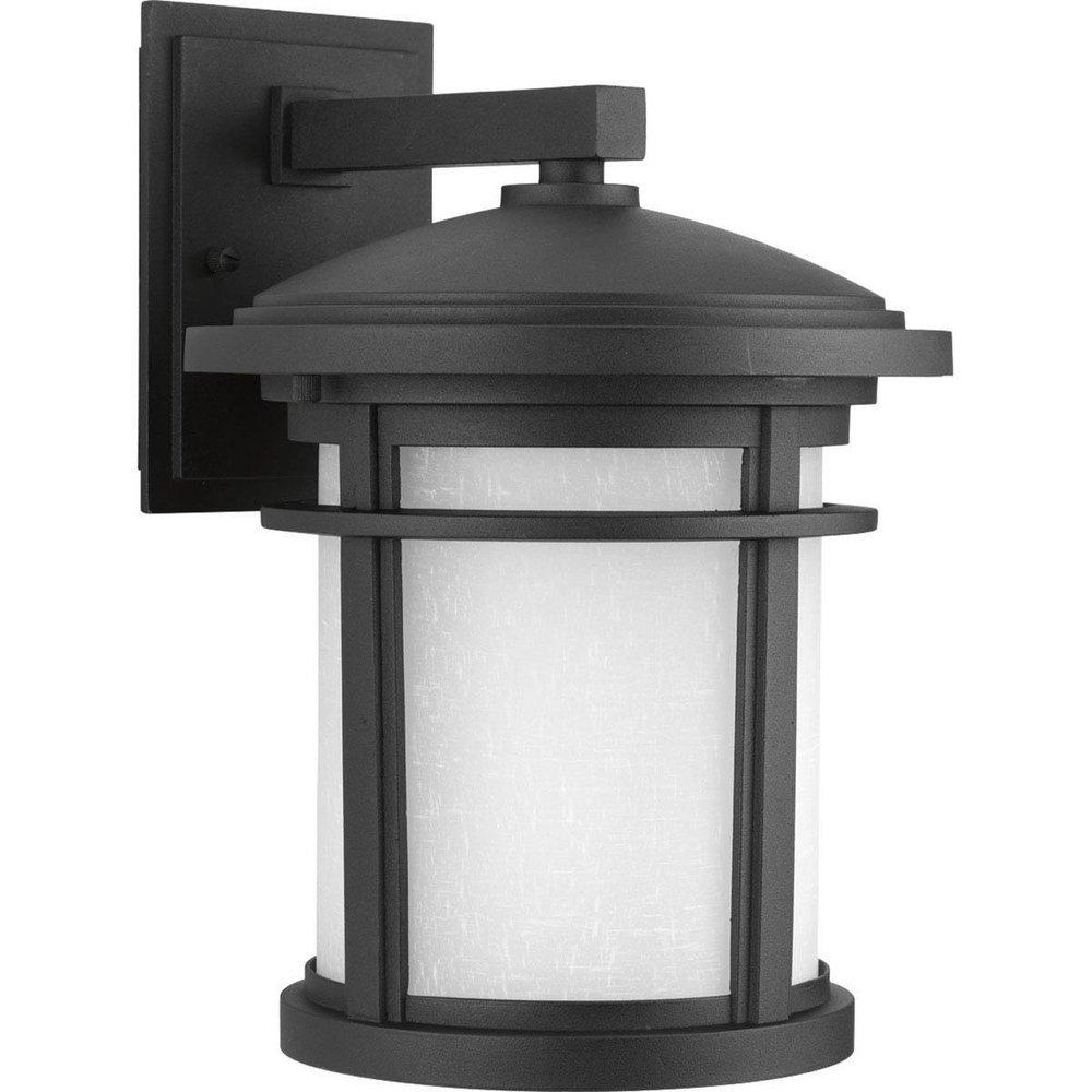 Progress Lighting Wish 1-Light 17W 12 in. LED Outdoor Wall Lantern in Black