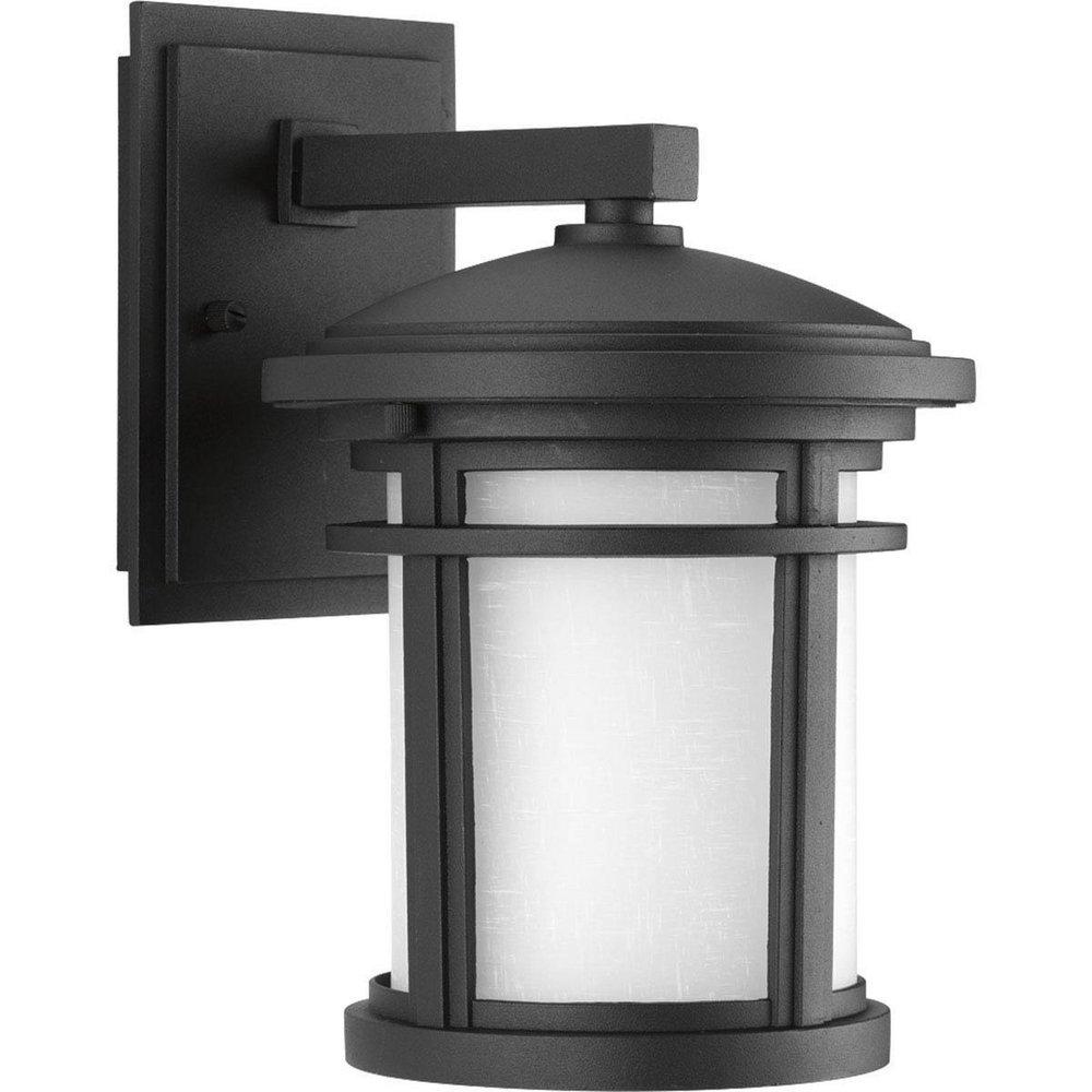 Progress Lighting Wish 1-Light 75W Small Wall Lantern in Black