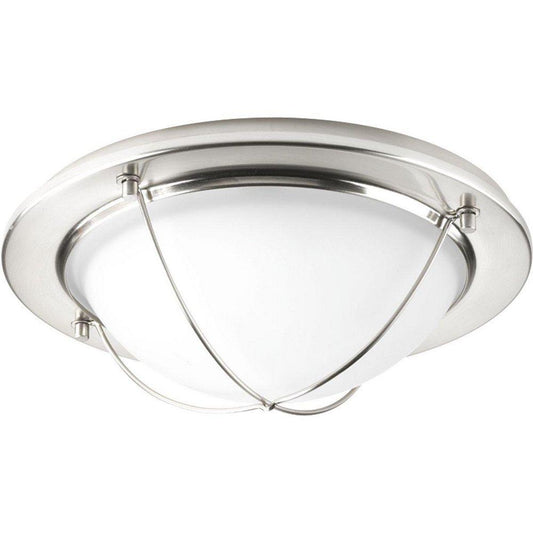 Progress Lighting Portal 11 in. 17W 120V 3000 Kelvin 1211 Lumens LED Flush Mount Ceiling Fixture in Brushed Nickel